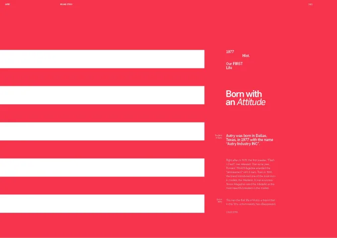 Born with an Attitude: the 1977 origin set in white stripes across a full red page