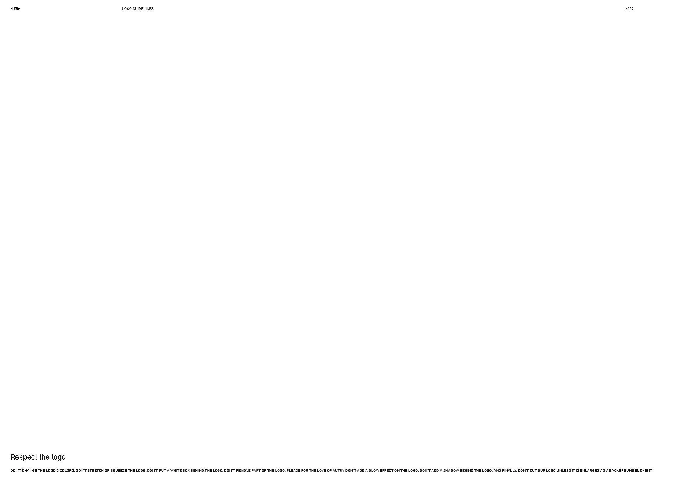 Respect the logo: the entire misuse section handled in a single line of small text