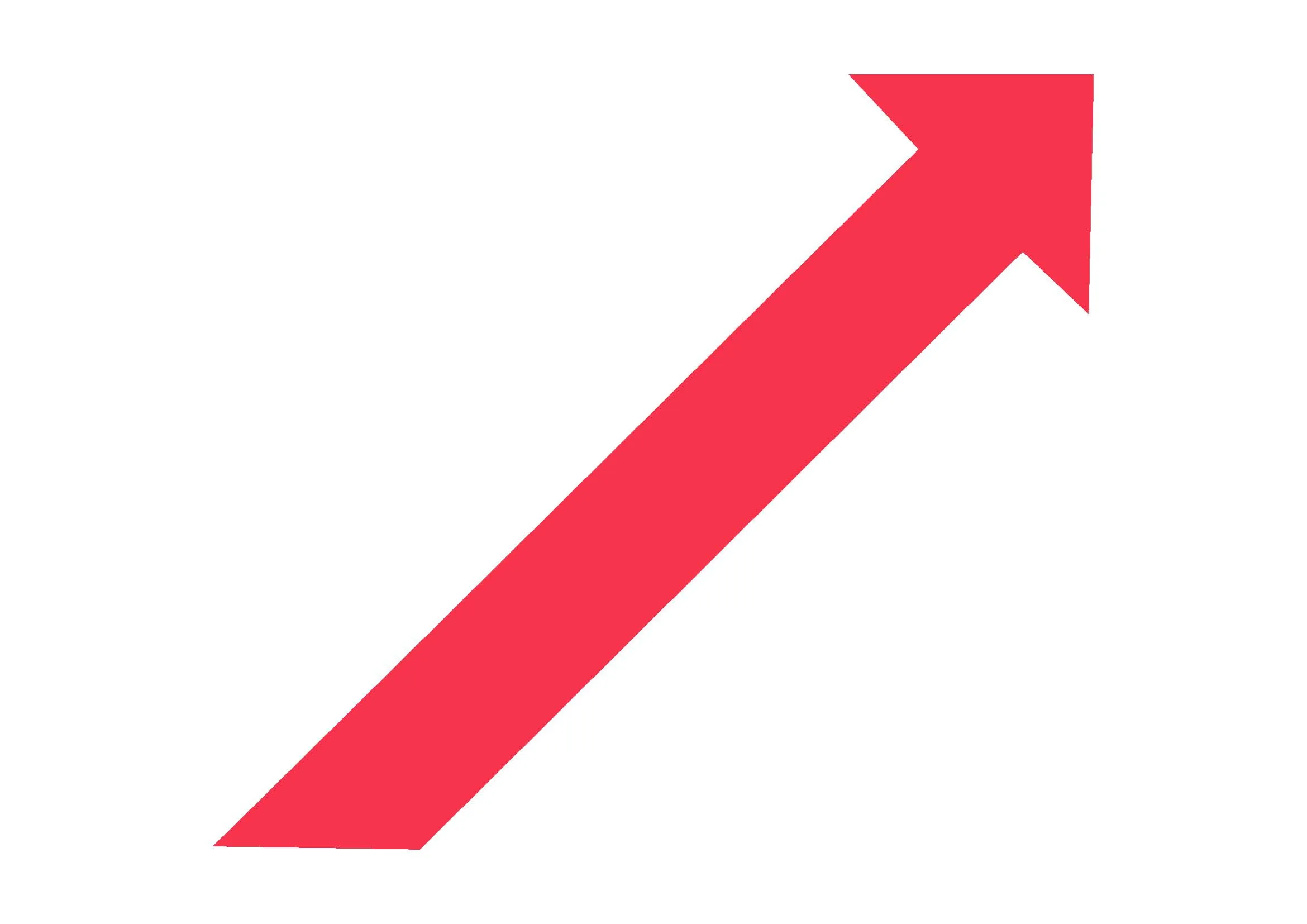 The arrow used as a full page graphic element in Autry Red
