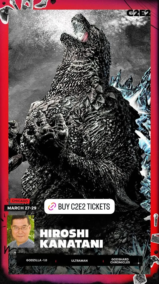 Artist story: Hiroshi Kanatani's black and white Godzilla artwork roaring across the frame