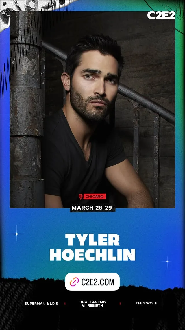 Guest story: Tyler Hoechlin photographed in a stairwell, Superman and Lois, Final Fantasy VII Rebirth and Teen Wolf in the credit bar